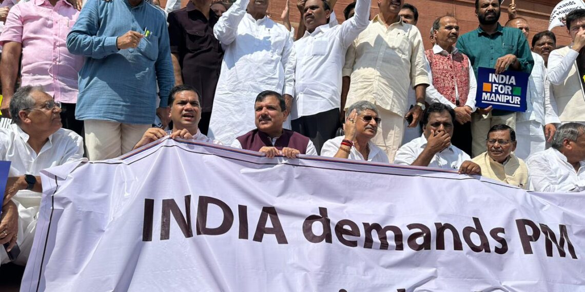 Opposition Protest On Manipur Issue