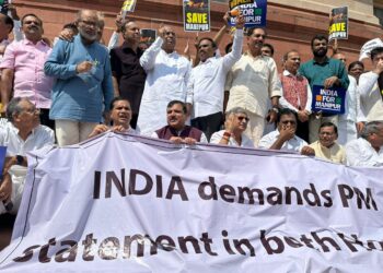 Opposition Protest On Manipur Issue