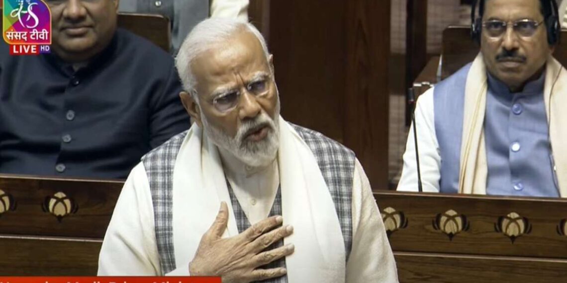 राज्यसभा में खड़गे पर पीएम मोदी का तंज