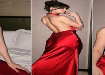 disha in red hot dress new