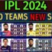 ipl 2024 team list