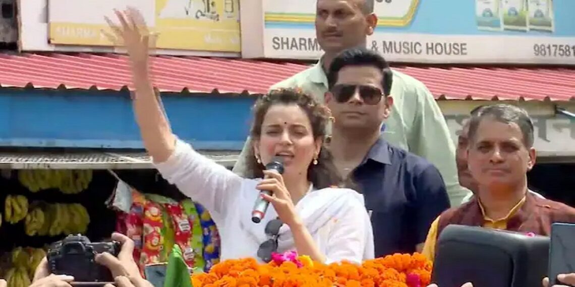 हिमाचल प्रदेश में कंगना रनौत का रोड शो