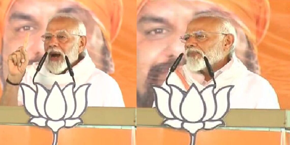 Prime Minister Narendra Modi public rally in Jamui, Bihar