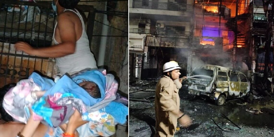 Delhi Baby Care Center Fire Family members were searching for their children in Baby Care Hospital