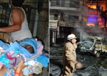 Delhi Baby Care Center Fire Family members were searching for their children in Baby Care Hospital