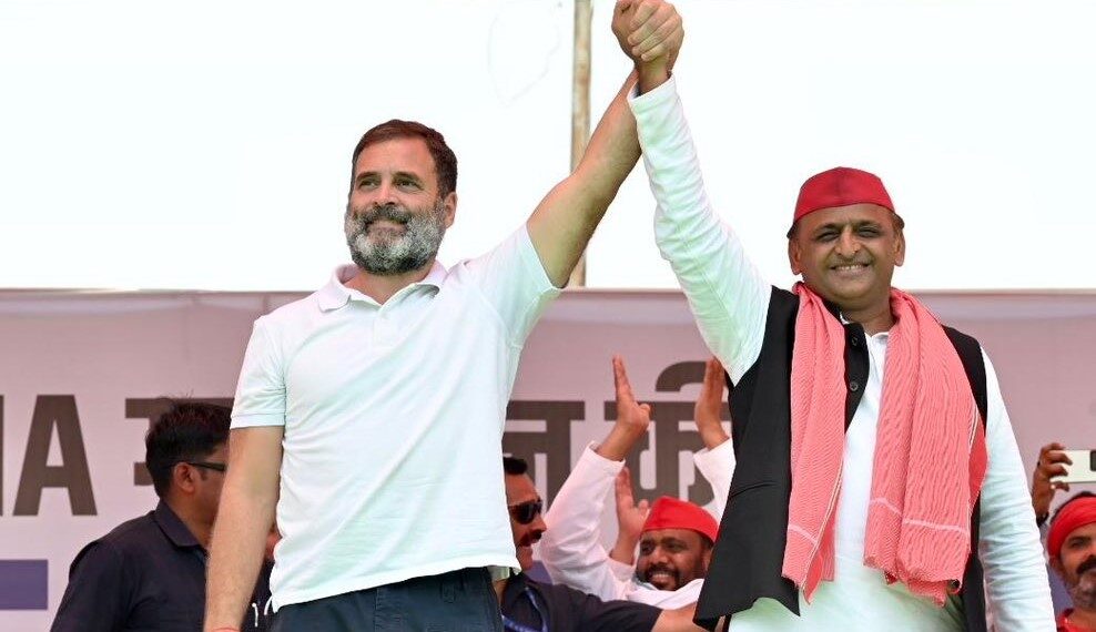 इंडिया गठबंधन की रैली में राहुल ने अखिलेश के लिए मांगा वोट
