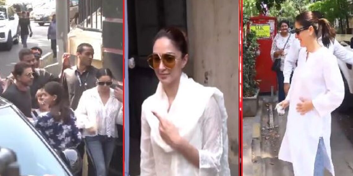 kiara shahrukh and kareena saif cast their vote in mumbai