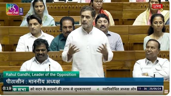 Rahul Gandhi in parliament