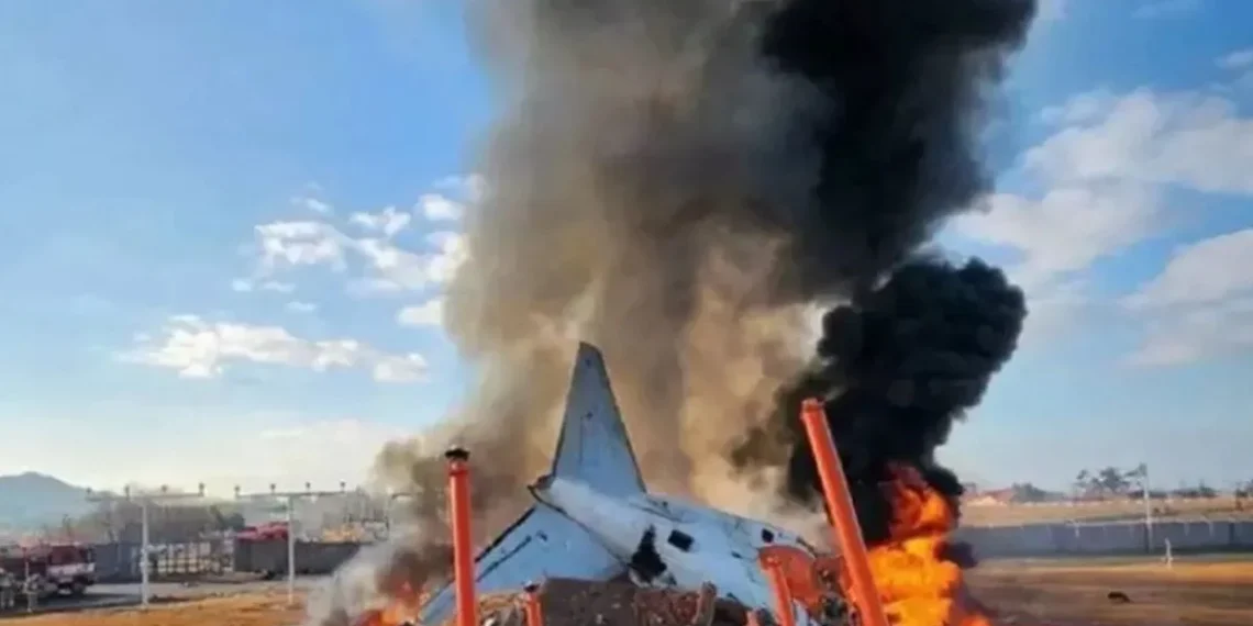 South Korea Plane Crash video: Plane exploded during landing on the runway,