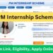 Prime minister's internship scheme deadline