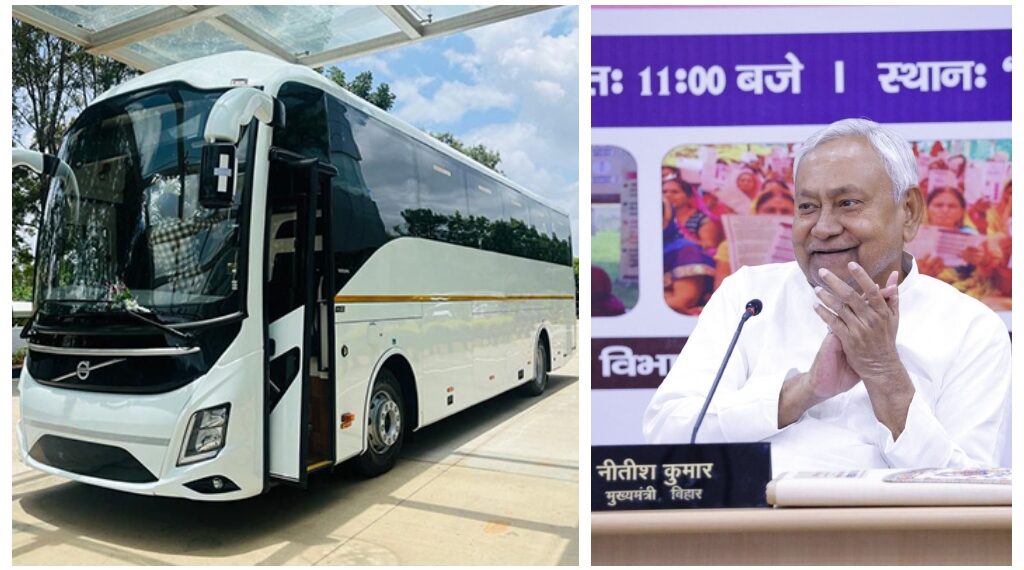 Nitish government is going to run 299 AC and Non AC buses from Bihar to Uttar Pradesh, Delhi, Punjab, Haryana and West Bengal