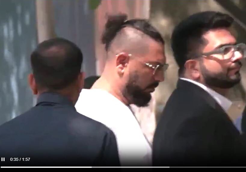 Former cricketer Yuvraj Singh arrives at the ED office for questioning in the online betting app 1xBet case.