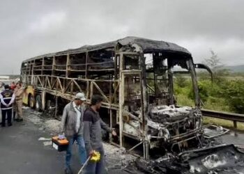 Bengaluru-Bound Bus fire accident