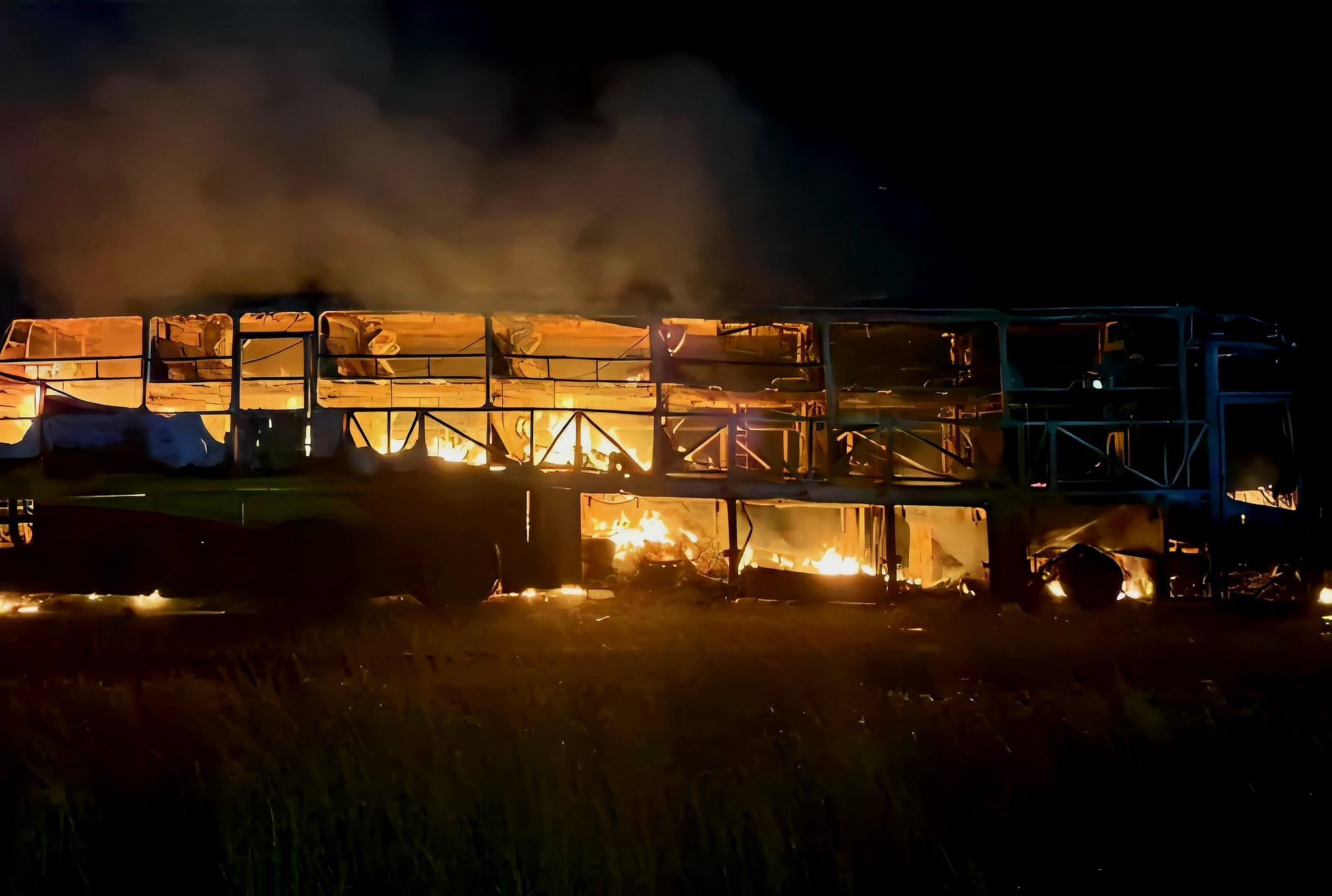 Bengaluru-Bound Bus fire accident