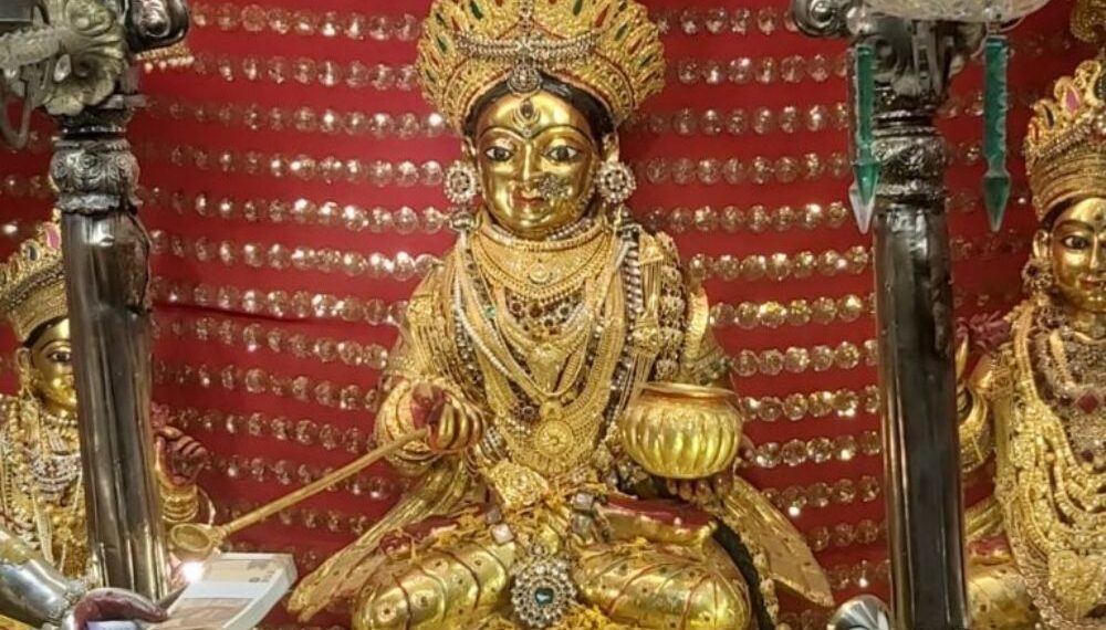 The Mata Annapurna Devi Temple in Varanasi, open only four days a year, offers a 'treasure coin' as prasad.