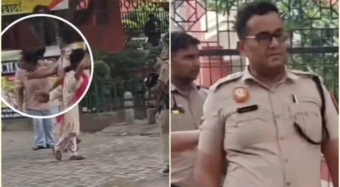 महिला प्रदर्शनकारी को थप्पड़ मारने वाले DCP संदीप लांबा पर हुई कारवाई - Panchayati Times
