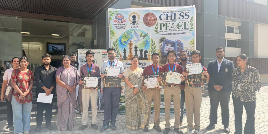 चेसवेदा ने आयोजित किया ‘चेस फॉर पीस’ अंतर-विद्यालय चेस टूर्नामेंट - Panchayati Times